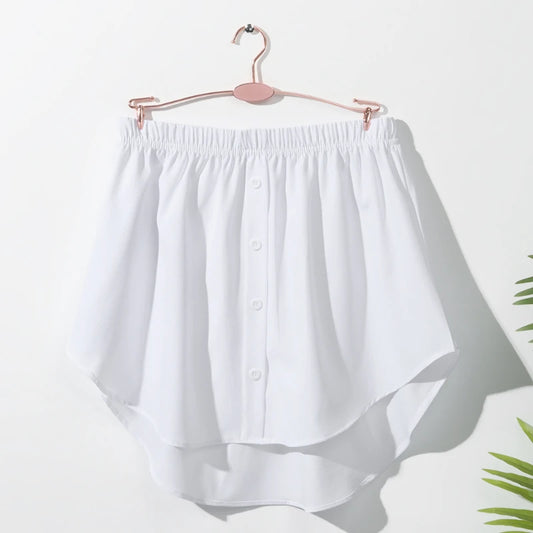High Waist Fake Top Skirt Adjustable Mini Skirt Lower Sweep Layering Half-Length Underskirt False Splitting A Version Skirts